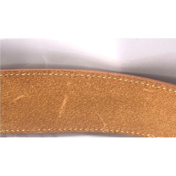 Pastille Vintage Handcrafted Tan Leather Belt Fleur De Lis Made In USA Size M - Picture 7 of 16